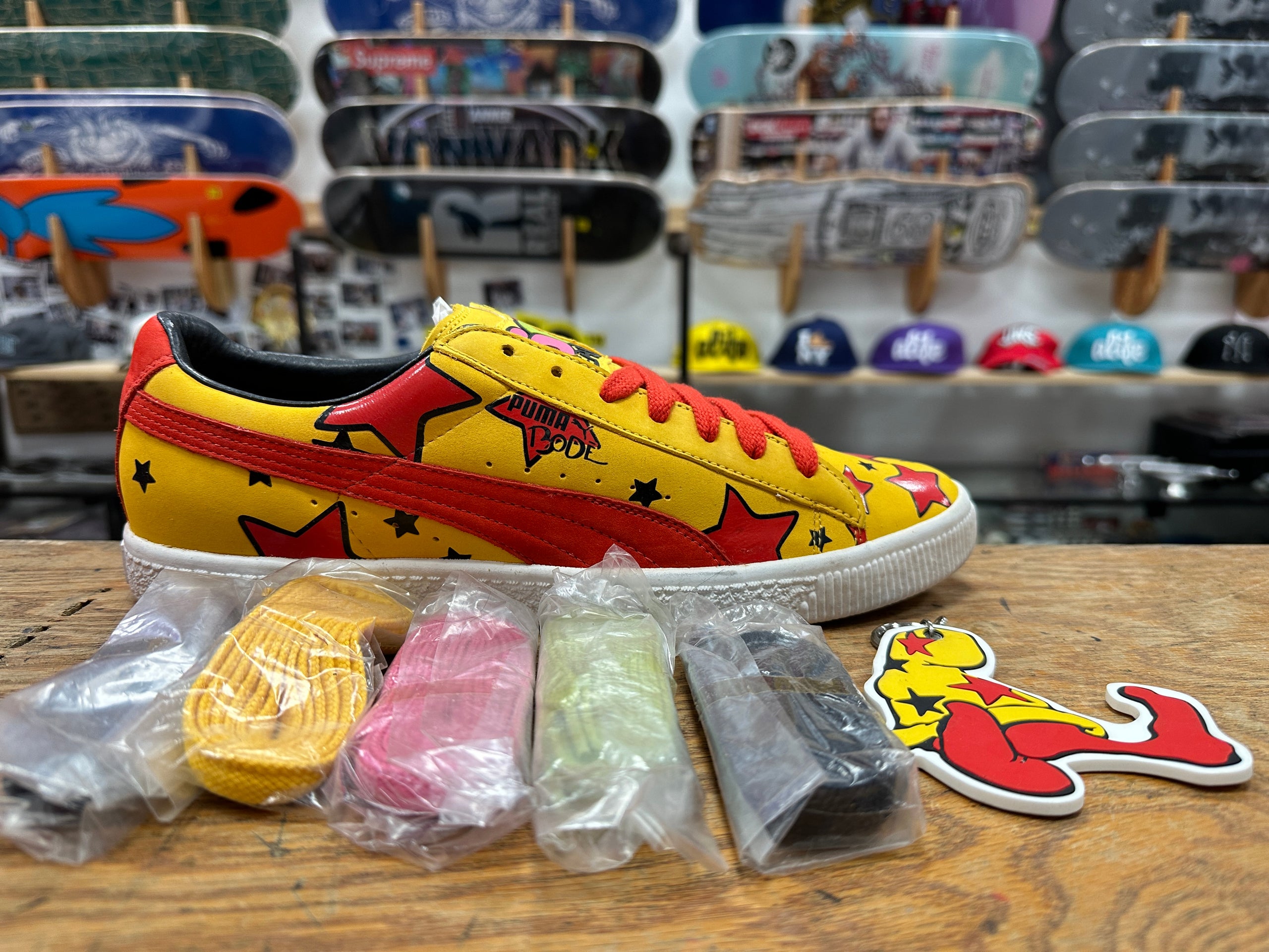 Puma clyde yellow best sale